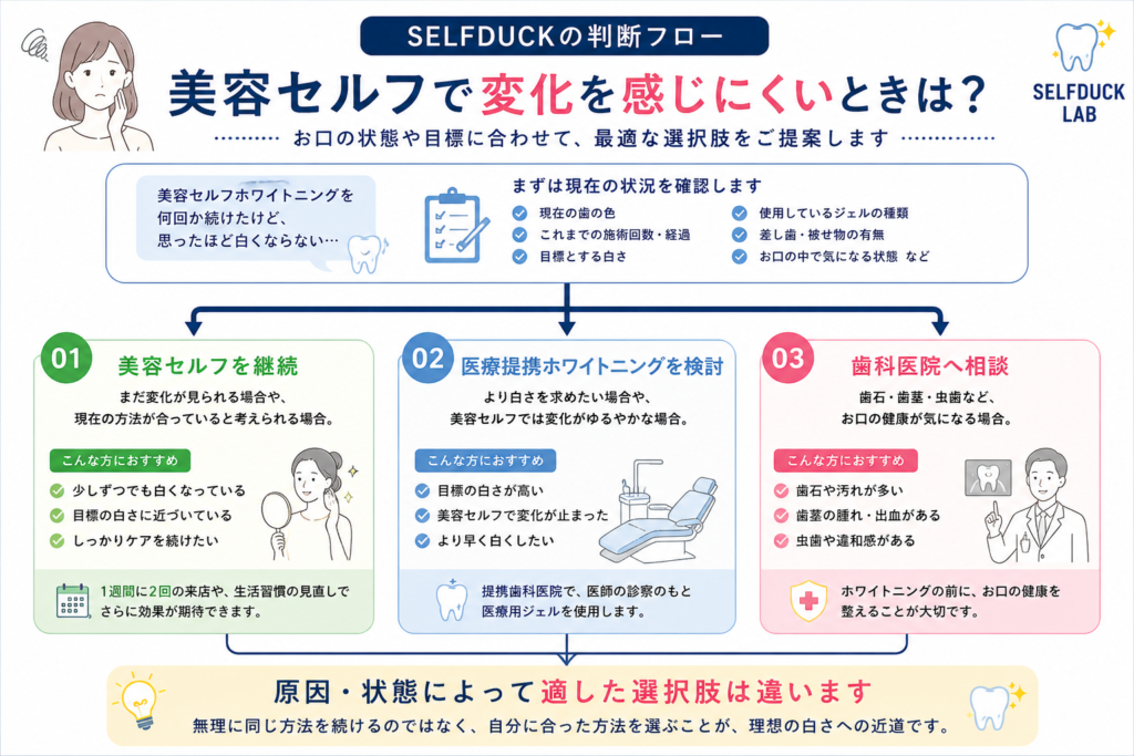 SELFDUCKの判断フロー