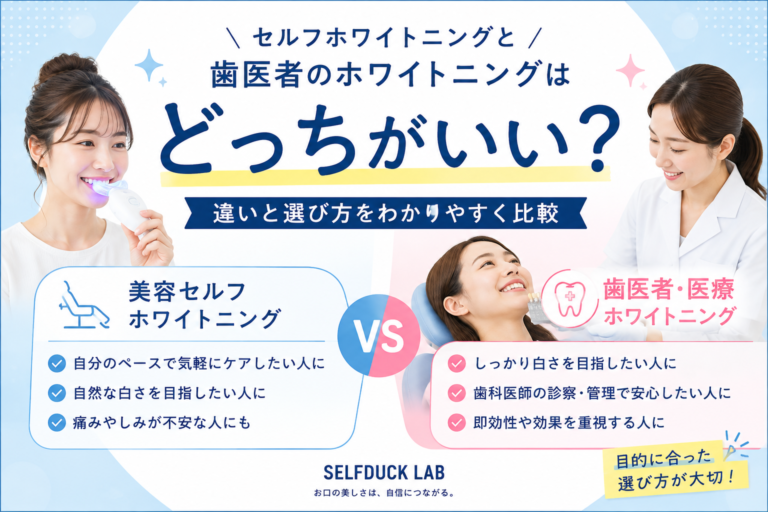 セルフホワイトニングと歯医者 どっちがいい？