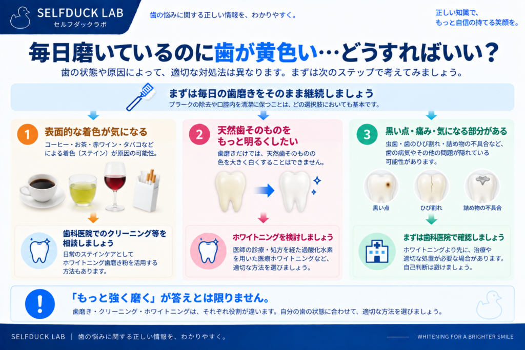 毎日磨いているのに黄色いとき、どうする?