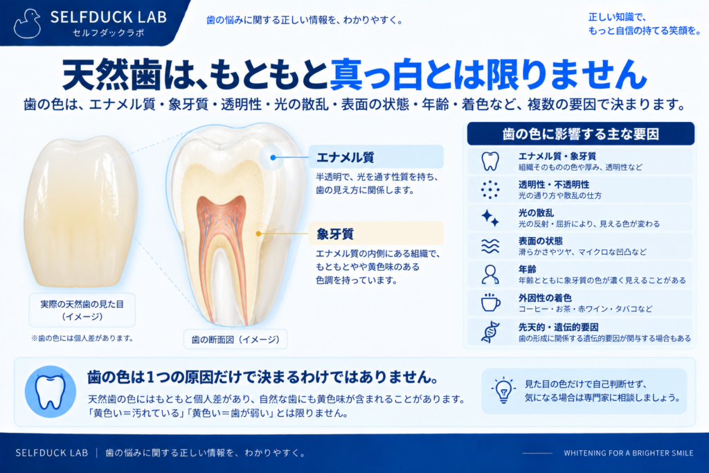 天然歯が黄色く見える仕組み