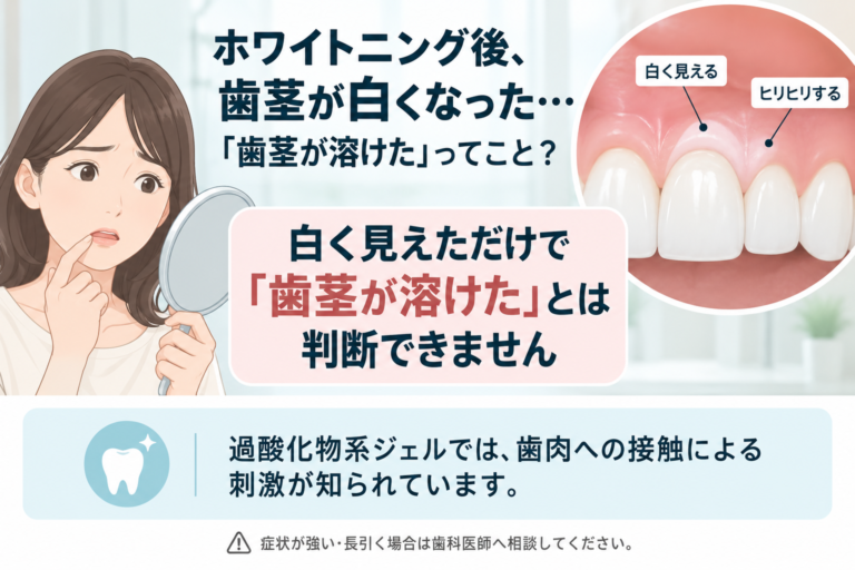 ホワイトニング後に歯茎が白くなったときの考え方