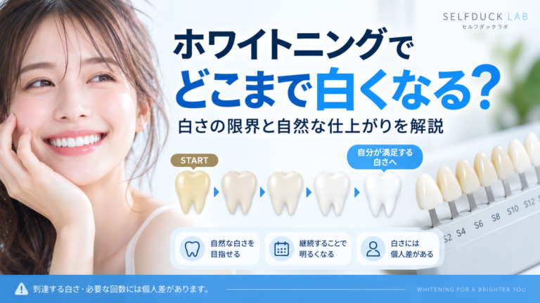 ホワイトニングで歯はどこまで白くなるのか、白さの限界と自然な仕上がりを解説