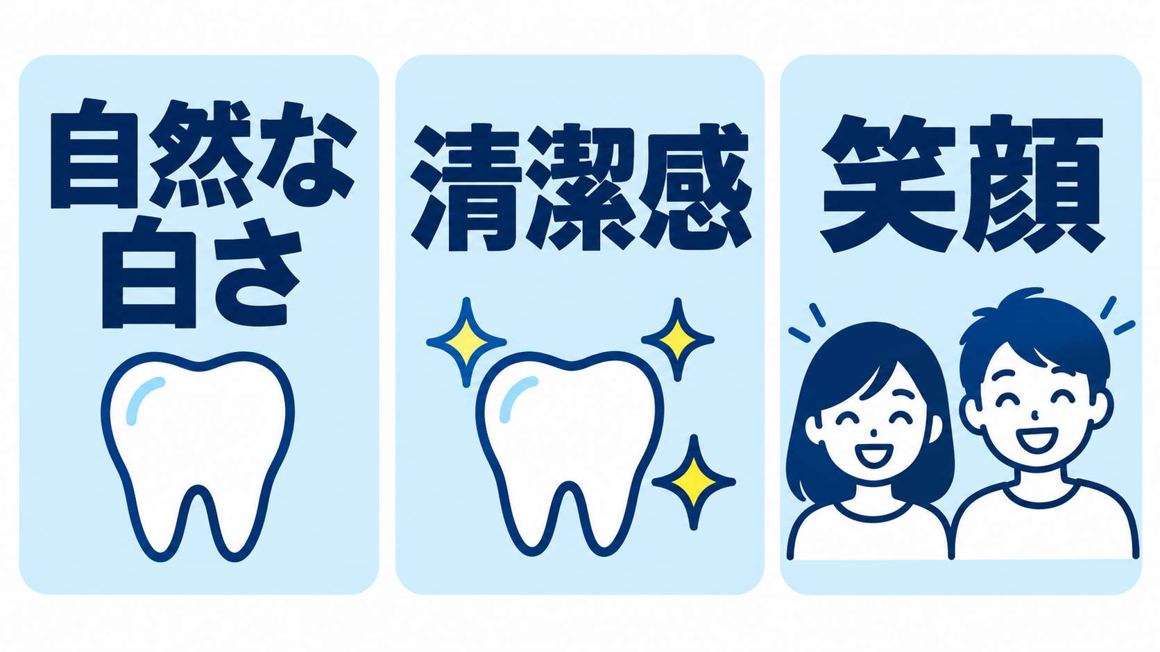 デート前に極端な白さではなく自然な白さと清潔感を目標にする考え方を示した図
